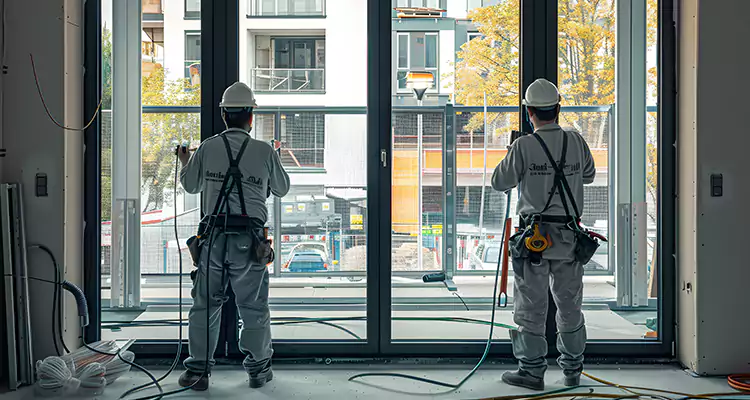 Patio Door Glass Replacement with Built-In Blinds in Vero Beach, FL