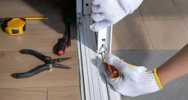 Backyard Sliding Door Track Repair in Vero Beach, FL